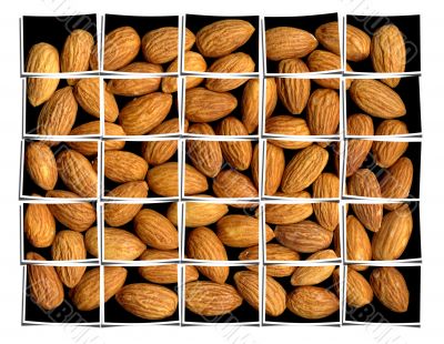 almonds collage