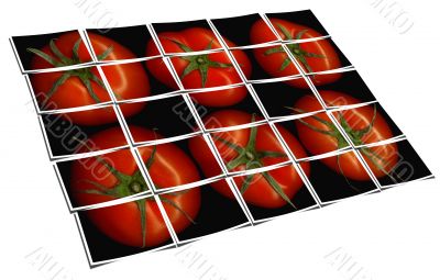 tomato puzzle collage