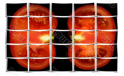 tomato puzzle collage