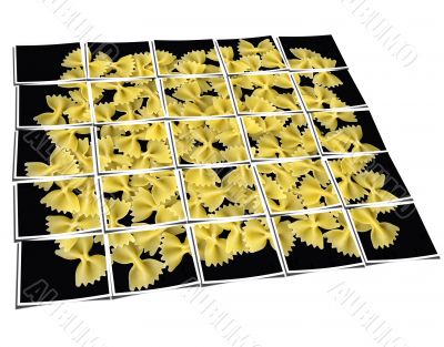 bow tie pasta collage