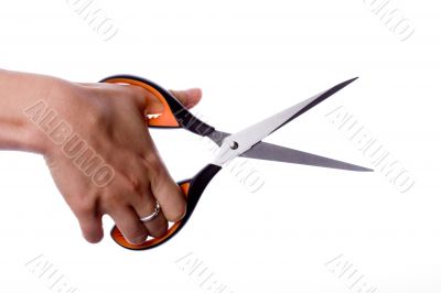 Scissors in hand