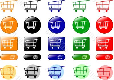 set of shopping cart icons