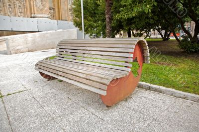 bench wood and metal
