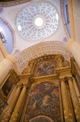 top of inside church