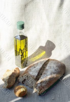 Easter bread, oil and pasch-egg