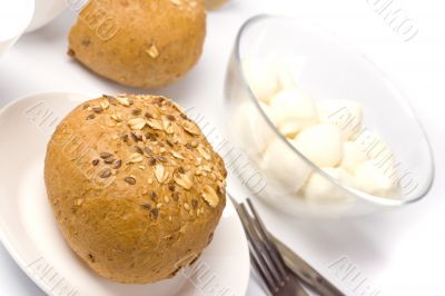 bread and mozzarella