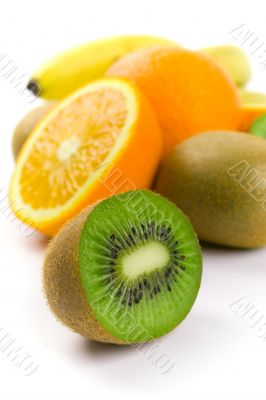 kiwi, oranges and bananas