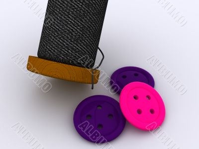 bobbin and a buttons