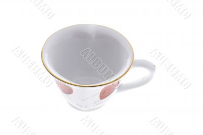 Tea cup on white background