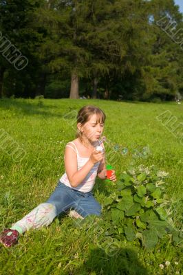 girl in summer park