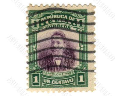 Old postage stamp from Cuba