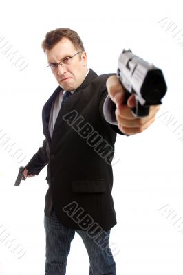 Angry criminal businessman