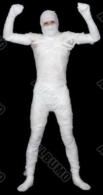 Man in bandage