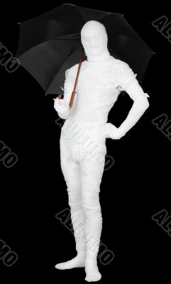 Mummy under umbrella