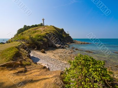 Lighthouse  on the top of the cliff