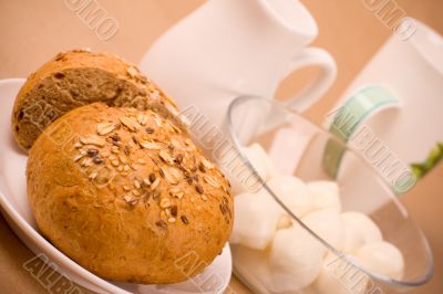 bread and mozzarella