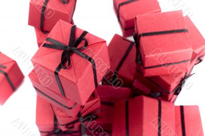 red gift boxes