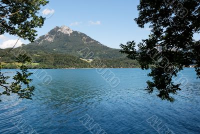 Alpine lake and mountains
