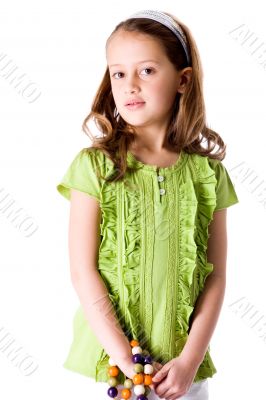 Young girl waiting