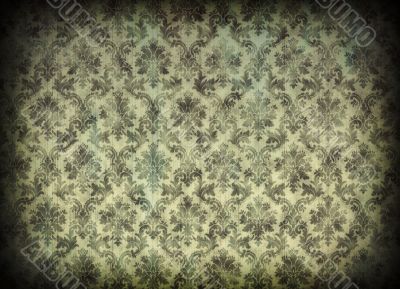 Vintage damask wallpaper