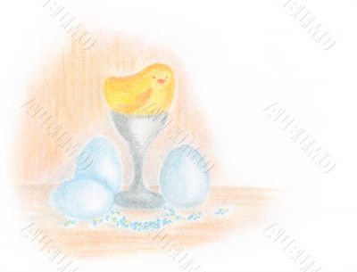 Chicken in a eggcup