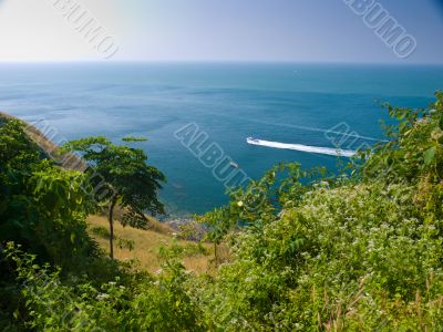 View form the top to the sea