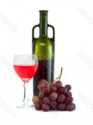 Bright still life with wine