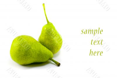 two fresh pears
