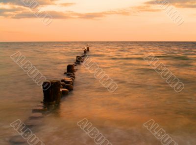 Sunset over sea
