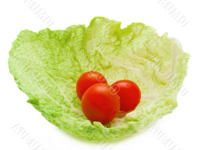 tomatoes in cabbage