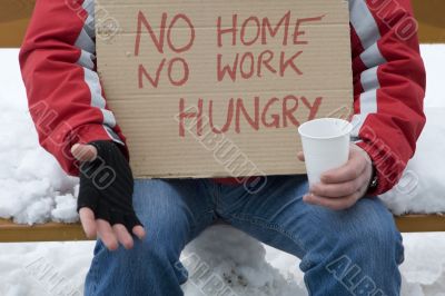 Homeless, unemployed, hungry