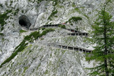Entrance to Eisriesenwelt ice cave
