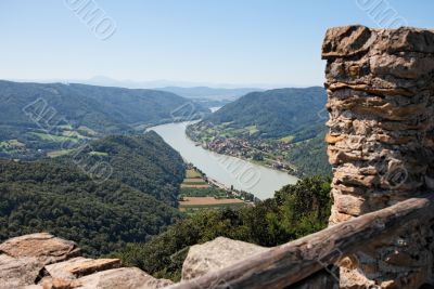 Danube valley from Aggstein medieval castle