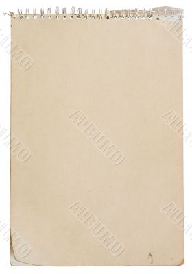 Note pad with spiral binding