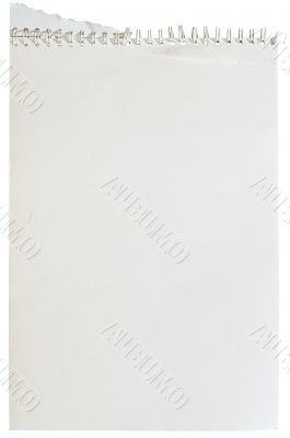 Note pad with spiral binding