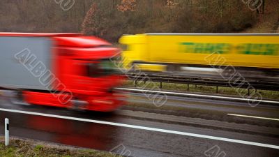 Lorries on Autobahn