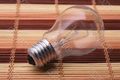 Light bulb with a transparent flask