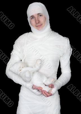 Egyptian sentimental mummy - mummy with child toy bear