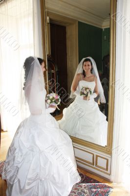Bride in the room