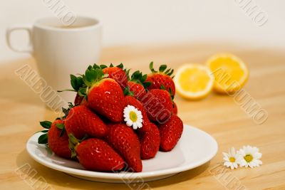 Breakfast with strawberry