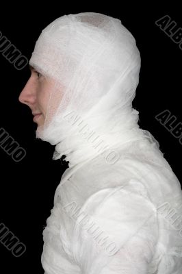 Man in bandage
