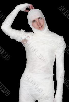 Man in bandage