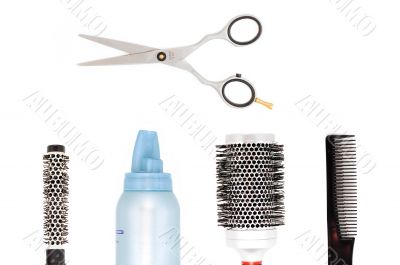 set of haircare tools