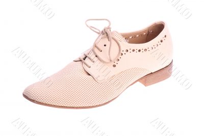 Leather men`s shoe
