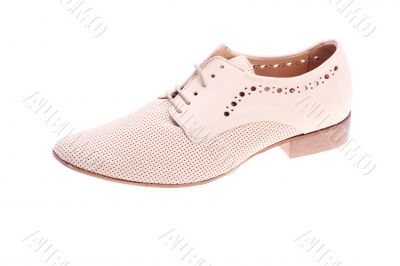 Leather men`s shoe