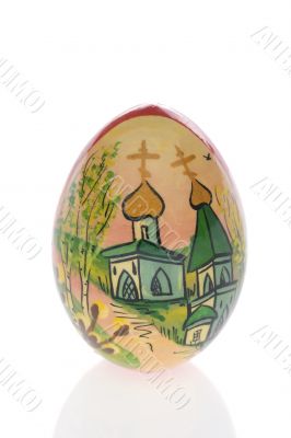 Easter egg on white