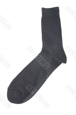 Black socks on white background