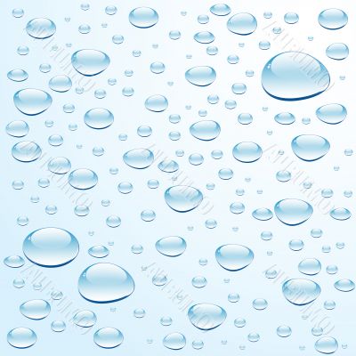 Blue water with bubbles