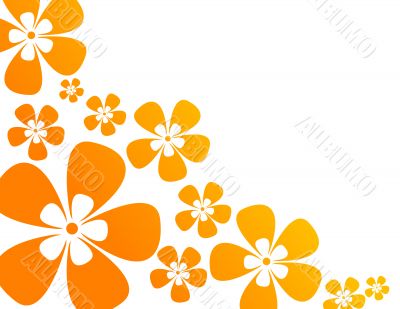 background with flowers in warm colors