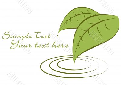 green leaves fully editable vector illustration